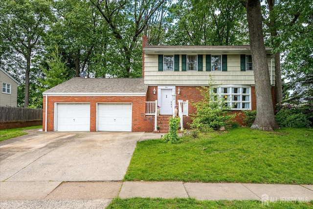 4 Bodnarik Rd, Edison, NJ 08837 - colonial house with an attached garage, brick siding, driveway, and a chimney