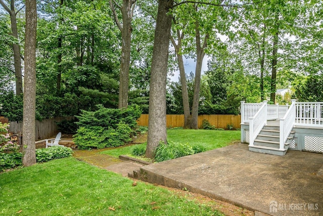 4 Bodnarik Rd, Edison, NJ 08837 - view of yard featuring a deck and stairs
