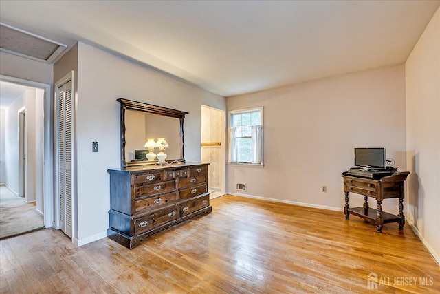 4 Bodnarik Rd, Edison, NJ 08837 - bedroom featuring light wood-type flooring, attic access, and a closet