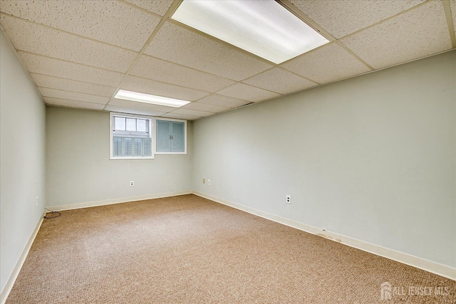 4 Bodnarik Rd, Edison, NJ 08837 - basement with a drop ceiling and carpet