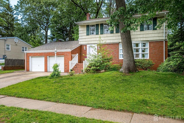 4 Bodnarik Rd, Edison, NJ 08837 - colonial inspired home with brick siding, a garage, driveway, and a chimney