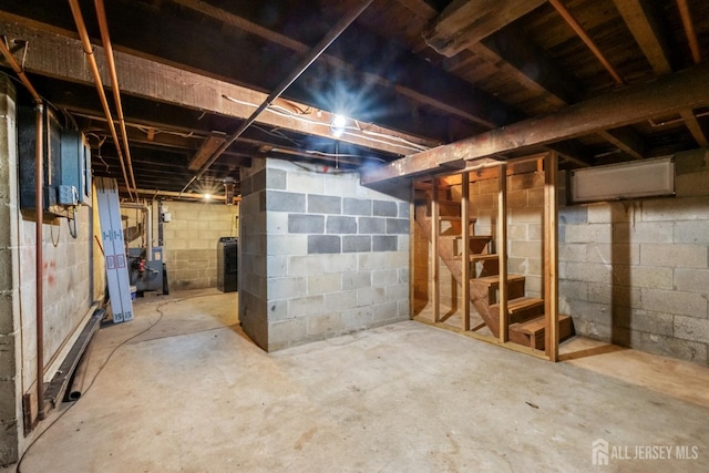 104 Old Matawan Rd, Old Bridge, NJ 08857 - unfinished basement featuring a heating unit