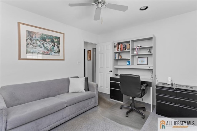 29 Ethan Allen Dr Unit B, Monroe, NJ 08831 - carpeted home office featuring ceiling fan