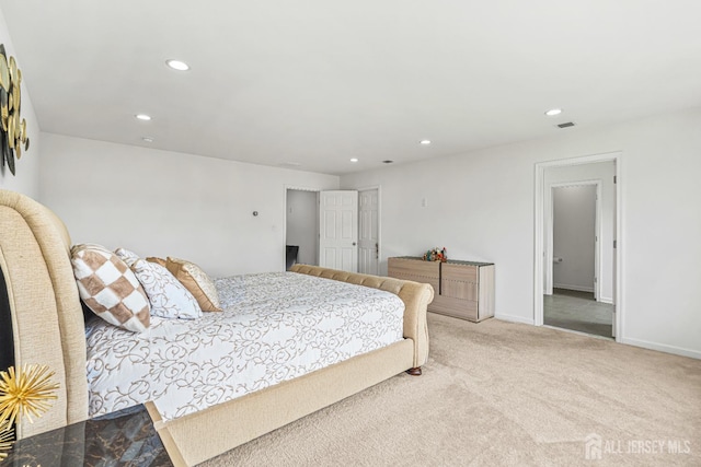 18 Larkspur Ln, Monroe, NJ 08831 - bedroom featuring recessed lighting and light carpet