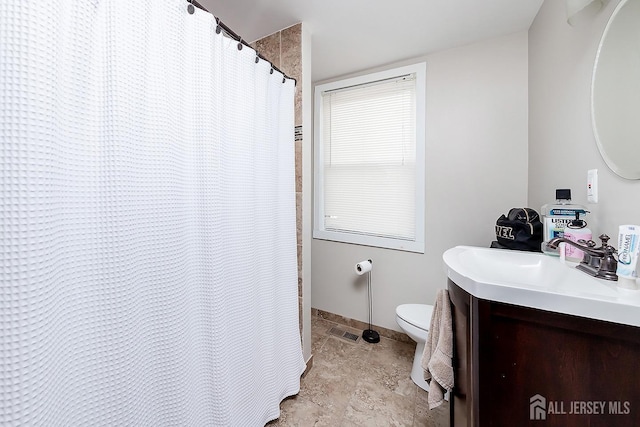 234 W Church St, Gloucester Twp, NJ 08012 - full bathroom with visible vents, baseboards, toilet, and vanity