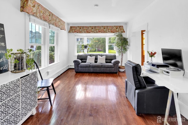 369 N Main St, Milltown, NJ 08850 - office area featuring hardwood / wood-style floors