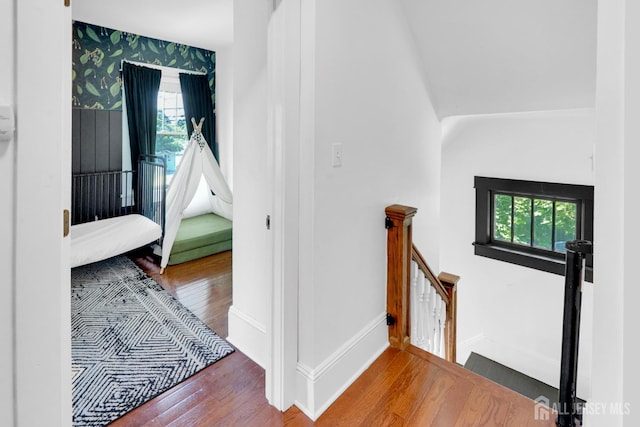 369 N Main St, Milltown, NJ 08850 - hall featuring an upstairs landing, wood finished floors, and plenty of natural light