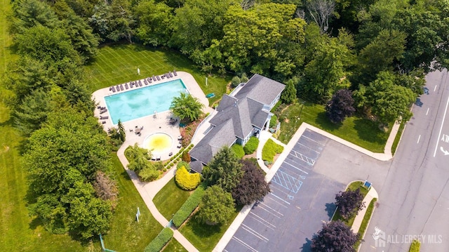 108 Jared Dr, North Brunswick, NJ 08902 - drone / aerial view of a pool
