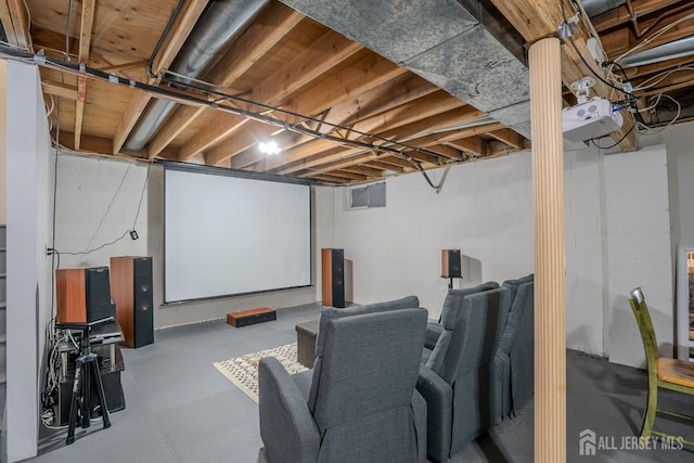 108 Jared Dr, North Brunswick, NJ 08902 - home theater with concrete flooring