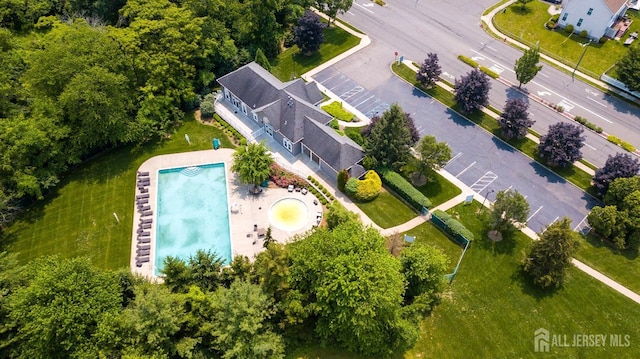 108 Jared Dr, North Brunswick, NJ 08902 - drone / aerial view of a pool area