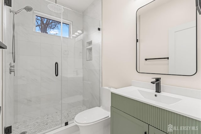 23 Redwood Ave, Edison, NJ 08817 - full bathroom with toilet, vanity, and a stall shower