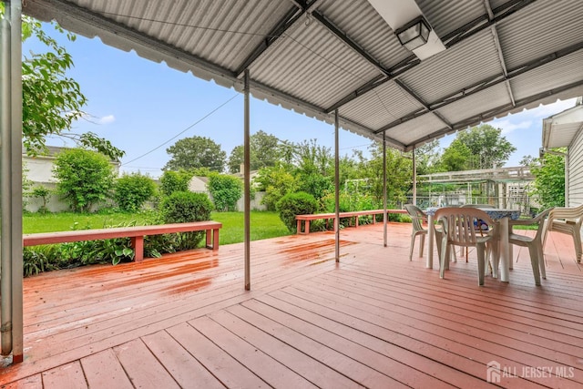 10 Denman Dr, Fords, NJ 08863 - deck with outdoor dining space