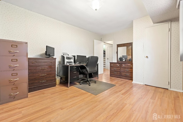 10 Denman Dr, Fords, NJ 08863 - office featuring wallpapered walls and light wood finished floors