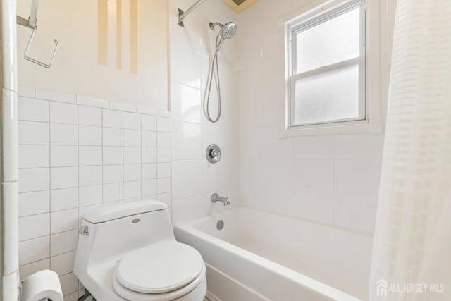 10 Denman Dr, Fords, NJ 08863 - full bathroom featuring tile walls and shower / bathtub combination with curtain