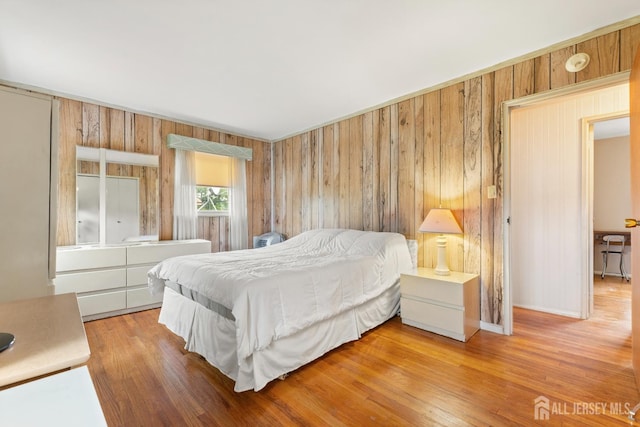 10 Denman Dr, Fords, NJ 08863 - bedroom featuring wooden walls and wood finished floors