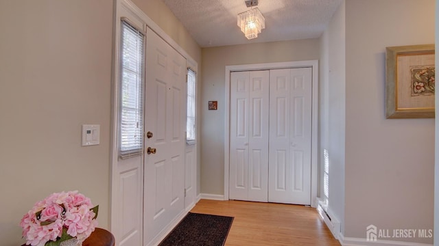 741-B Nautilus Ct Unit B, Monroe, NJ 08831 - foyer featuring light wood-style floors, healthy amount of natural light, baseboards, and a textured ceiling