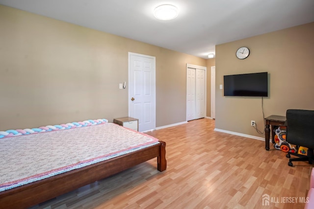 58 La Rue Ln, East Brunswick, NJ 08816 - bedroom featuring light wood-style floors, baseboards, and a closet