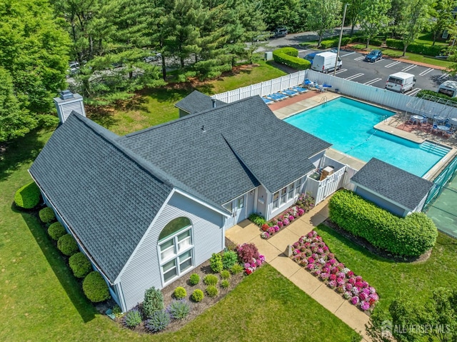 58 La Rue Ln, East Brunswick, NJ 08816 - aerial view of a pool area