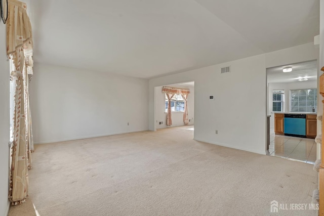 136 Carroll Ave, Woodbridge Proper, NJ 07095 - unfurnished living room with light colored carpet and baseboards