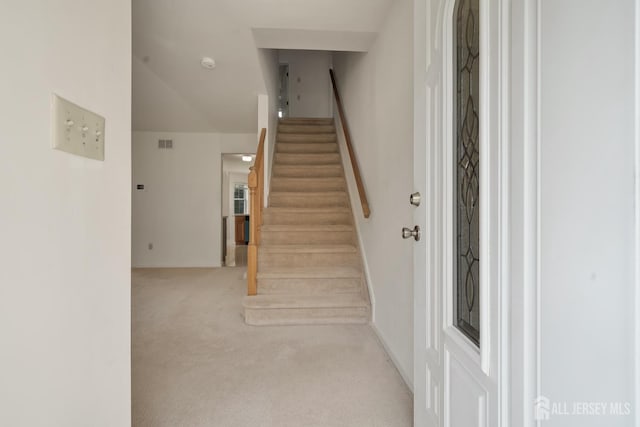 136 Carroll Ave, Woodbridge Proper, NJ 07095 - staircase with carpet flooring