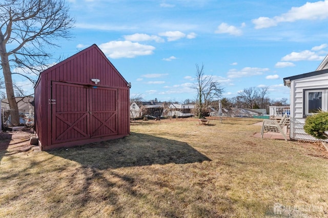 view of shed