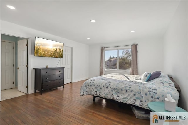 bedroom featuring hardwood / wood-style floors