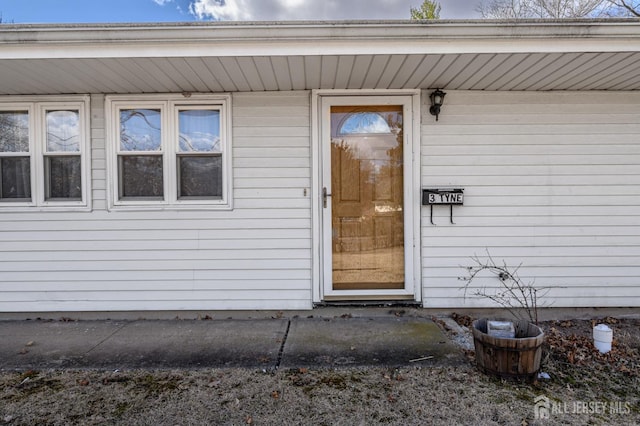 view of doorway to property