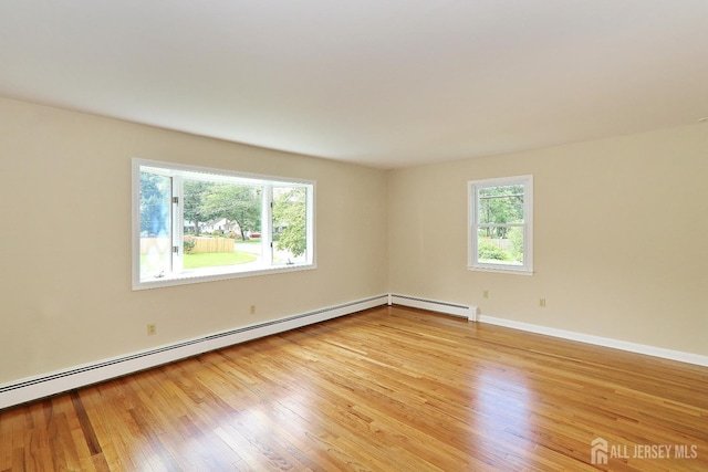 1270 S 9th St S, South Plainfield, NJ 07080 - spare room with baseboard heating and light wood-style flooring