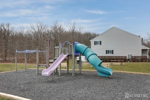 community play area featuring a yard