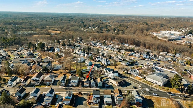 aerial view featuring a residential view