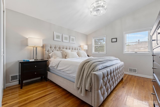 27 York St, Old Bridge, NJ 08857 - bedroom featuring light wood-type flooring and vaulted ceiling