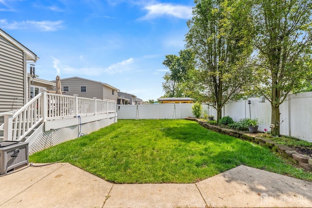 27 York St, Old Bridge, NJ 08857 - fenced backyard featuring a patio area and a wooden deck