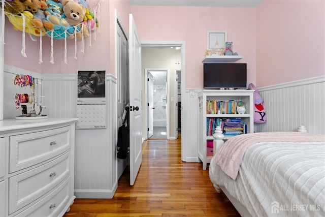 27 York St, Old Bridge, NJ 08857 - bedroom featuring a wainscoted wall and light wood-style flooring