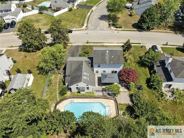 1072 Lake Placid Dr, Toms River, NJ 08753 - aerial view of residential area with a pool