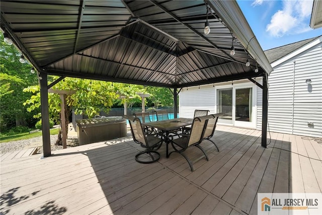 1072 Lake Placid Dr, Toms River, NJ 08753 - deck featuring a gazebo and outdoor dining area