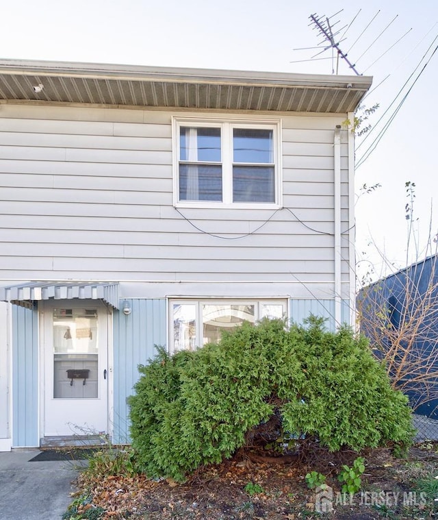 exterior space featuring board and batten siding