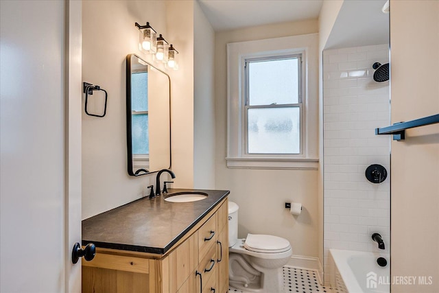 160 Academy St, South Orange Village, NJ 07079 - full bath featuring vanity, tile patterned floors, and shower / washtub combination