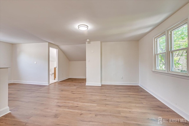 160 Academy St, South Orange Village, NJ 07079 - additional living space featuring light wood-style flooring and vaulted ceiling