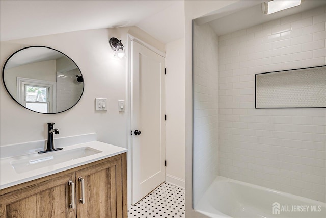160 Academy St, South Orange Village, NJ 07079 - bathroom with vanity and  shower combination
