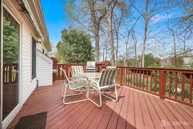 27 Dawson Ln, Monroe, NJ 08831 - wooden deck featuring outdoor dining area and area for grilling