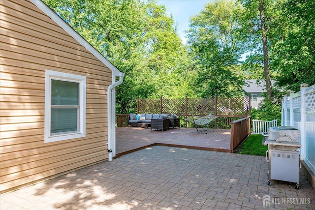 16 Rachele Ct, Old Bridge, NJ 07747 - view of patio / terrace with an outdoor hangout area and a deck