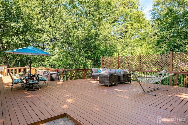 16 Rachele Ct, Old Bridge, NJ 07747 - wooden terrace featuring an outdoor living space and outdoor dining area