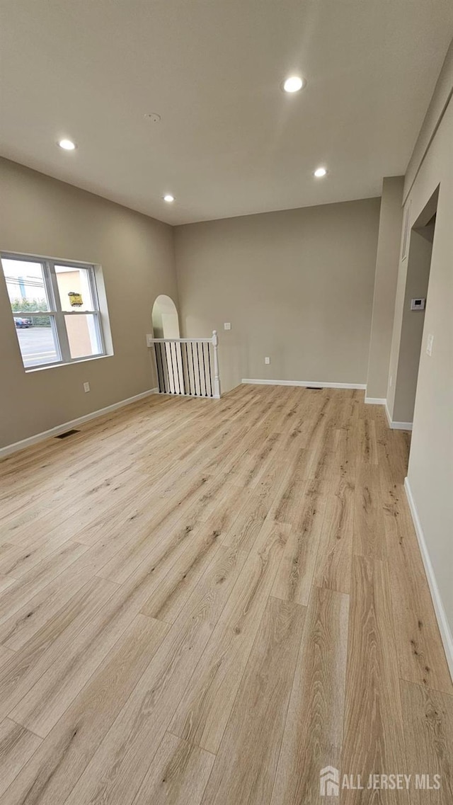 1150 Rahway Ave, Avenel, NJ 07001 - spare room featuring light wood-style floors, recessed lighting, and baseboards