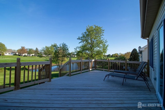 136 Chichester Rd, Monroe, NJ 08831 - wooden deck with a lawn