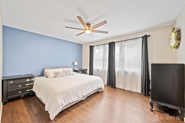 6 Linda Ave, Colonia, NJ 07067 - bedroom featuring wood finished floors and ceiling fan
