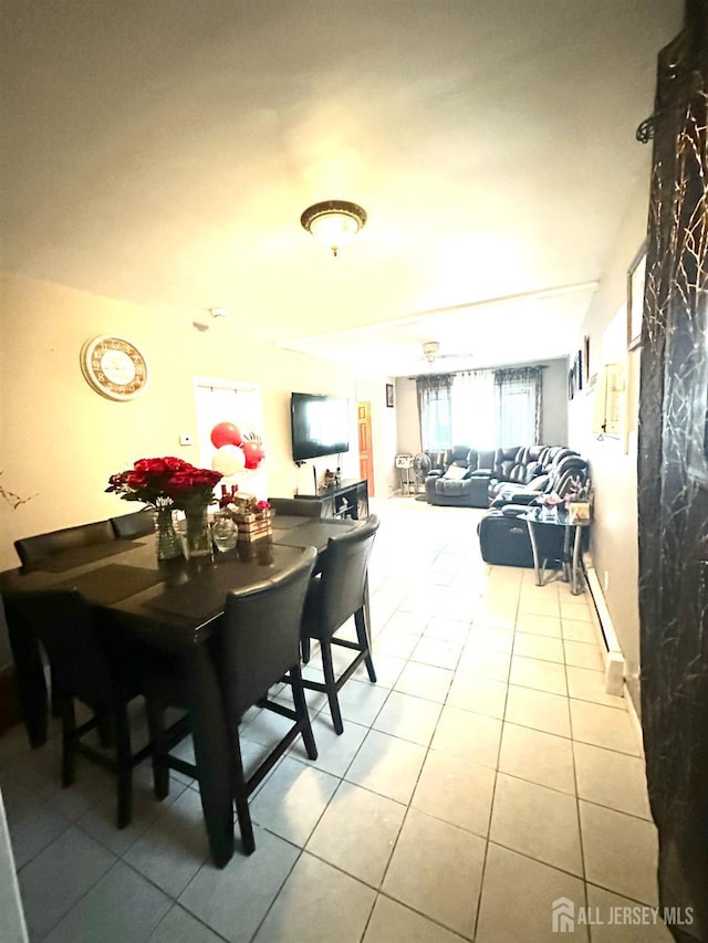 44 S Ward St, New Brunswick, NJ 08901 - dining room featuring baseboard heating and tile patterned flooring