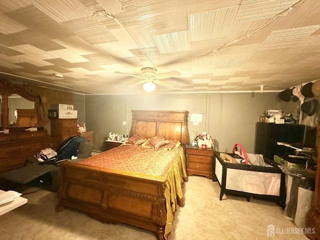 44 S Ward St, New Brunswick, NJ 08901 - bedroom with carpet and a ceiling fan