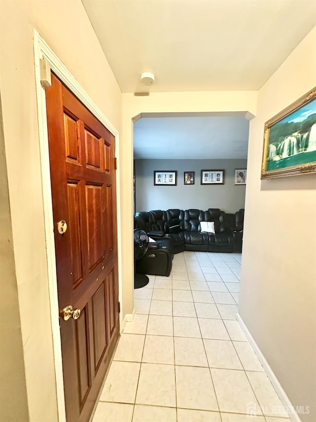 44 S Ward St, New Brunswick, NJ 08901 - hallway with light tile patterned floors
