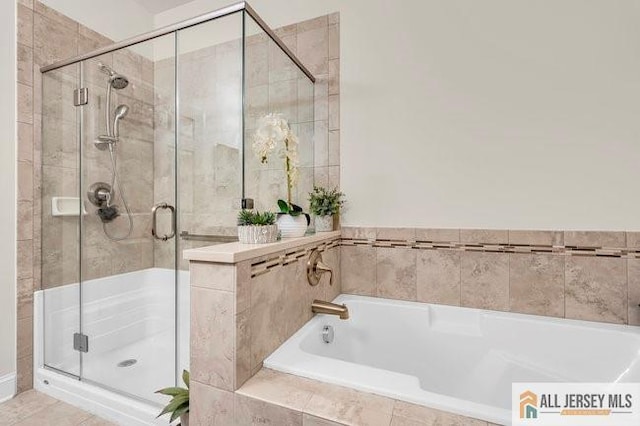 7203 Minuteman Ln, Franklin, NJ 08873 - full bathroom with a bath and a stall shower