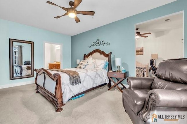 7203 Minuteman Ln, Franklin, NJ 08873 - carpeted bedroom featuring ceiling fan and ensuite bath